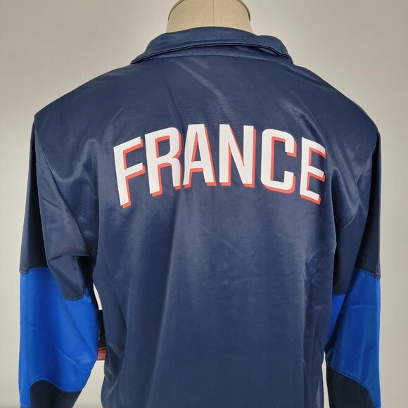 Team France Icon Sports Dark Blue Jacket Size M Medium Soccer NEW NWT Zip Up - Picture 3 of 7
